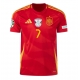 Spania Alvaro Morata #7 Tricou Fotbal Replică European 2024 Barbati Acasa